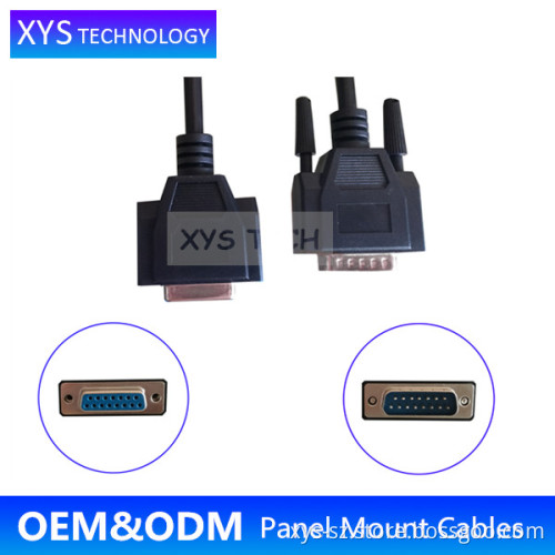 XYS TECH DB15 male to DB15 female Internal Panel Mount Cable/
